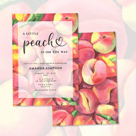 Invitación Acuarela Pequeño melocotón en camino a la ducha de