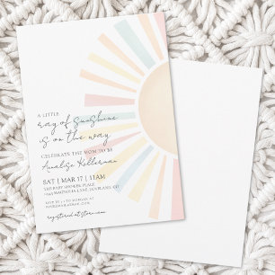 Invitación Acuarela pequeño rayo de sol bebé sol fiesta de re