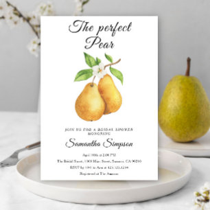 Invitación Acuarela Perfect Pear Floral Bridal Shower