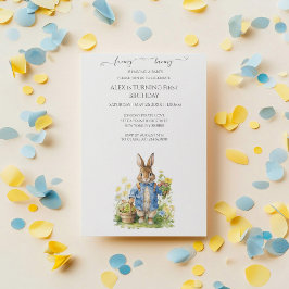 Invitación Acuarela Peter Rabbit Birthday