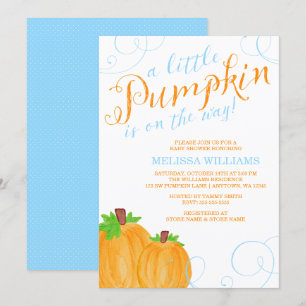 Invitación Acuarela poco muchacho Baby Shower de la caída de