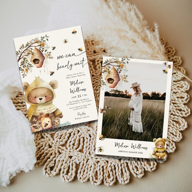 Invitación Acuarela: podemos esperar a la Baby Shower (Subido por el creador)