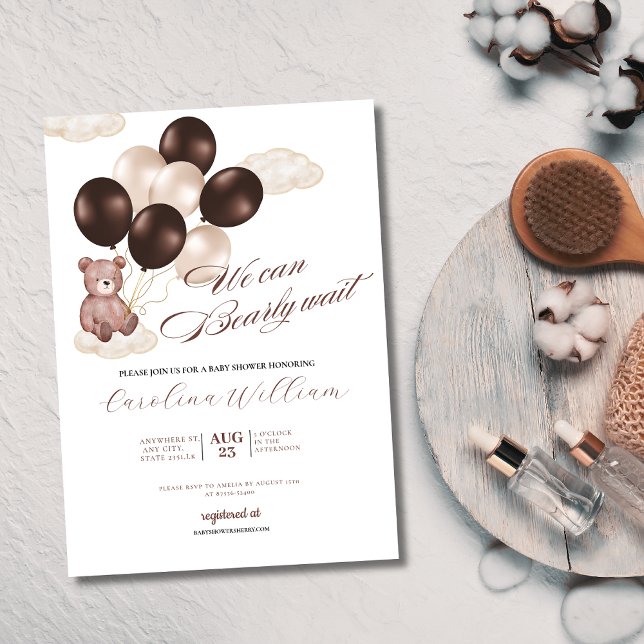 Invitación Acuarela podemos esperar a que llegue el niño de l (Subido por el creador)