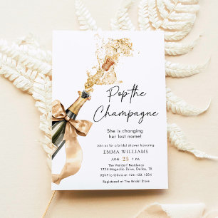 Invitación Acuarela Pop La Ducha De Novias De Champagne