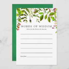 Invitación Acuarela Primavera Foliage Bridal Shower Advance