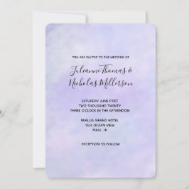 Invitación Acuarela púrpura de bonito