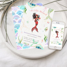 Acuarela Purpurina Mermaid Cumpleaños