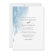 Acuarela Resumen Moda de Boda floral azul blanco a