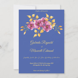 Invitación Acuarela Romántica Luz Orquídea Boda Floral