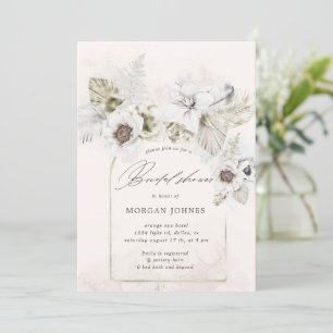 Invitación acuarela romántico floral Bridal Shower Invite