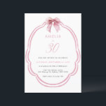 Invitación Acuarela Rosa Dainty Bow 30 cumpleaños<br><div class="desc">Diseñada para coordinar con nuestra colección de cintas rosadas, esta invitación de cumpleaños incluye una magnífica cinta sedosa con borde cursivo en tonos rosa acuarela. Para una personalización más avanzada de este diseño, por ejemplo, cambiar el diseño, el tamaño de letra o el tamaño del texto, haga clic en el...</div>