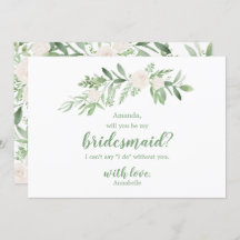 Acuarela Rosa de Marfil Bodas Sé Mi Dama de Honor