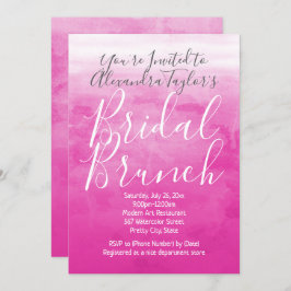 Invitación Acuarela rosa Ombre Moderno Bridal Brunch Ducha