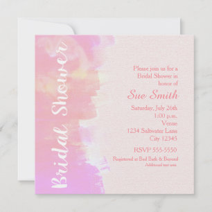 INVITACIÓN Acuarela Rosa Tropical para BABORROTA N
