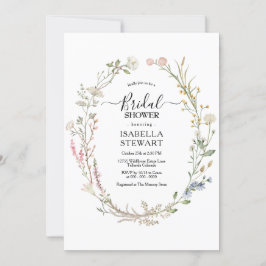 Invitación Acuarela Rusa Flor Silvestre Primavera Ducha Brida