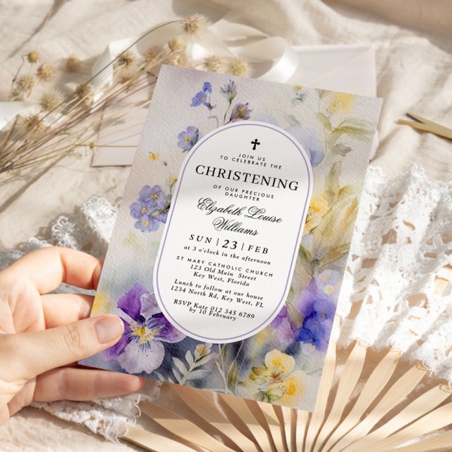 Invitación Acuarela Rusa Morado y Cristalización Amarilla (Subido por el creador)