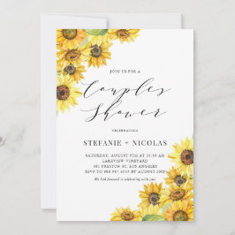 Invitación Acuarela Rusa Sunflower Ducha