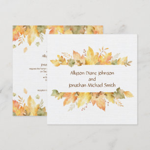 Invitación Acuarela Rustica Otoño Sale Plaza