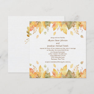 Invitación Acuarela Rustica Otoño Sale Plaza 3  