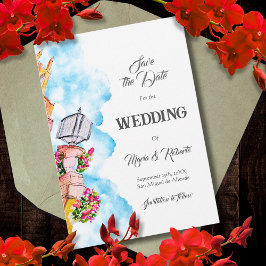 Invitación Acuarela San Miguel de Allende Salvar la fecha