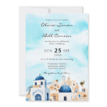 Acuarela Santorini, boda destino de Grecia