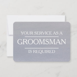 Invitación Acuarela Se Solicita Su Servicio Como Groomsman