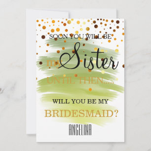 Invitación Acuarela ¿Serás mi dama de honor?
