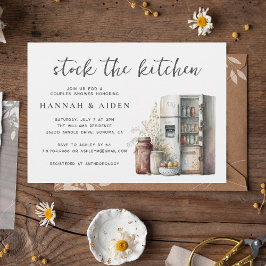 Invitación Acuarela Stock La Ducha De Las Parejas De La Cocin