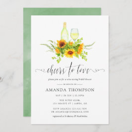 Invitación Acuarela Sunflowers Bridal Shower WEST