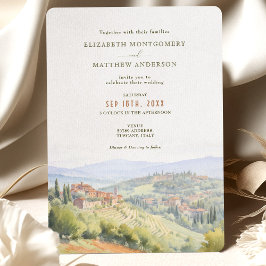 Invitación Acuarela toscana Italia Boda de destino