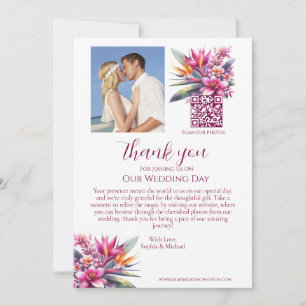 Invitación Acuarela Tropical Boda Bliss-Photo Gracias
