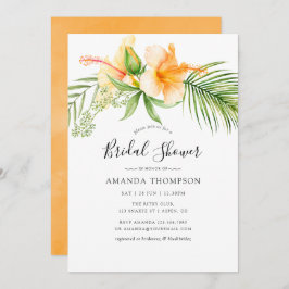 Invitación Acuarela Tropical Floral Beach Bridal Shower