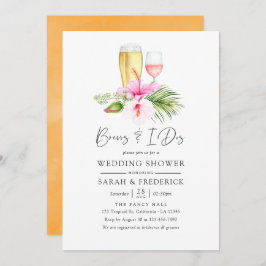 Invitación Acuarela Tropical Floral Beach se rompe antes de q