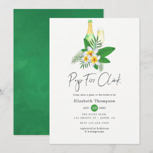 Invitación Acuarela Tropical Pop Fizz Clink