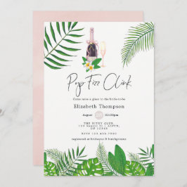Invitación Acuarela Tropical Pop Fizz Clink