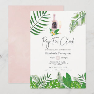 Invitación Acuarela Tropical Pop Fizz Clink