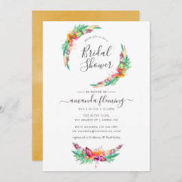 Invitación Acuarela Tropical Summer Beach Bridal Shower