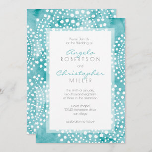 Invitación Acuarela turquesa Bali Boho Boda