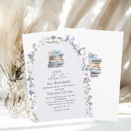 Invitación Acuarela Un Nuevo Capítulo Iniciar Baby Shower