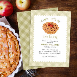 Invitación Acuarela Una pequeña tarta cúrcuma caída ducha beb