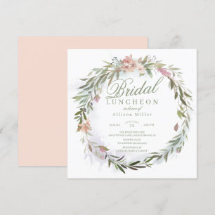Invitación Acuarela Vegetación floral Nochebuena Noche