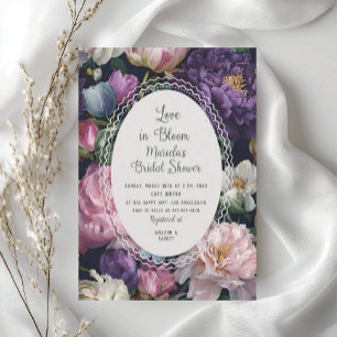 Invitación Acuarela Vintage Botánico amor en flor Novia S