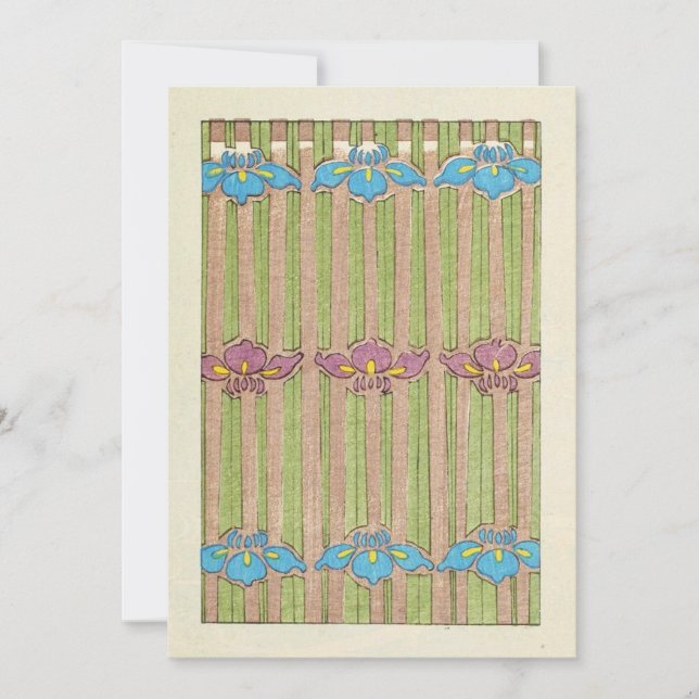 Invitación Acuarela vintage de flores (Anverso)