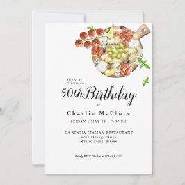 Invitación Acuarelas de Italia Cumpleaños