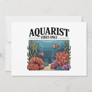 Invitación Acuarista Coleccionista de peces Aquarium Junkie F