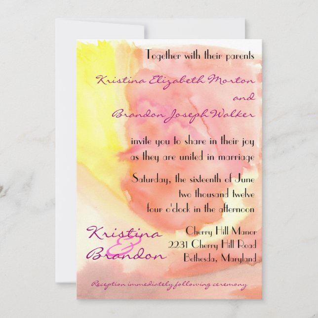 Invitación Acumulaciones de primavera (Anverso)