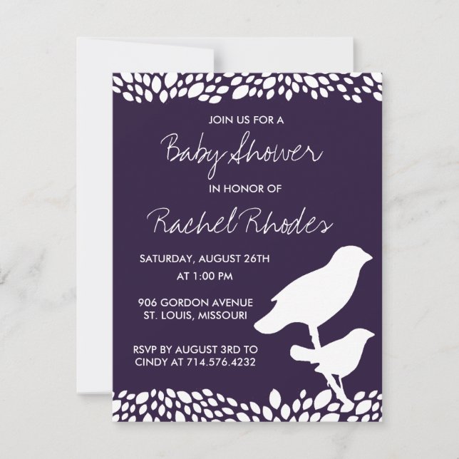 Invitación adaptable de Baby Shower de la (Anverso)