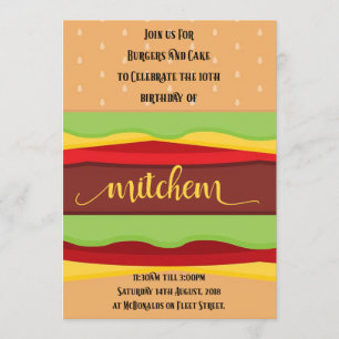 Invitación adaptable de la fiesta de cumpleaños
