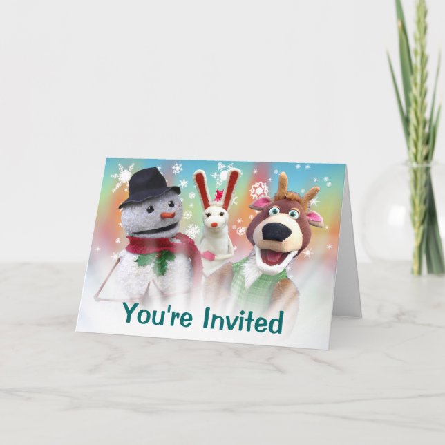 Invitación adaptable de la fiesta de Navidad (Anverso)