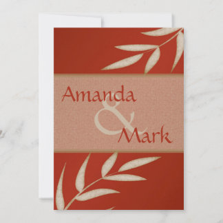 Invitación adaptable de seda roja del boda